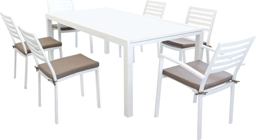 DEXTER---set-tavolo-da-giardino-allungabile-200/300x100-compreso-di-4-sedie-e-2-poltrone-in-alluminio-Bianco-Milani-Home