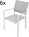 DEXTER---set-tavolo-da-giardino-allungabile-200/300x100-compreso-di-6-poltrone-in-alluminio-Bianco-Milani-Home