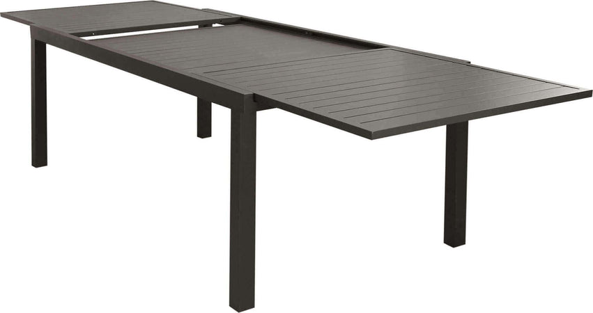 DEXTER---set-tavolo-da-giardino-allungabile-200/300x100-compreso-di-6-poltrone-in-alluminio-Taupe-Milani-Home