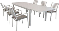 DEXTER---set-tavolo-da-giardino-allungabile-200/300x100-compreso-di-6-poltrone-in-alluminio-Tortora-Milani-Home