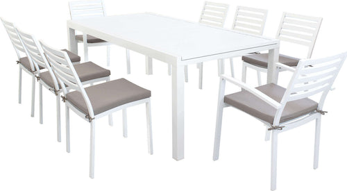 DEXTER---set-tavolo-da-giardino-allungabile-200/300x100-compreso-di-6-sedie-e-2-poltrone-in-alluminio-Bianco-Milani-Home