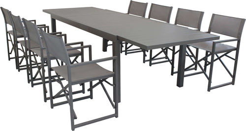 DEXTER---set-tavolo-da-giardino-allungabile-200/300x100-compreso-di-8-poltrone-in-alluminio-Taupe-Milani-Home
