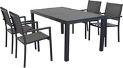 DEXTER---set-tavolo-da-giardino-allungabile-in-alluminio-160/240x90-compreso-di-4-poltrone-in-alluminio-e-textilene-Antracite-Milani-Home