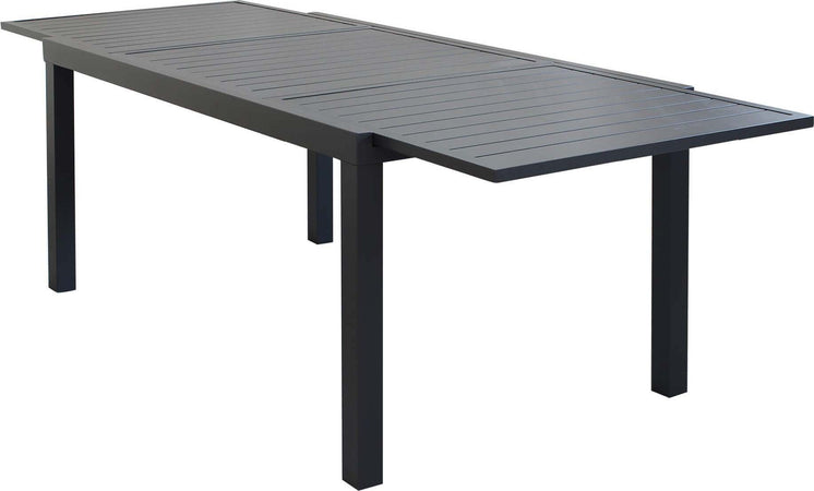DEXTER---set-tavolo-da-giardino-allungabile-in-alluminio-160/240x90-compreso-di-4-poltrone-in-alluminio-e-textilene-Antracite-Milani-Home