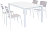 DEXTER---set-tavolo-giardino-rettangolare-allungabile-160/240x90-con-4-sedie-in-alluminio-bianco-e-textilene-da-esterno-Bianco-Milani-Home