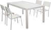 DEXTER---set-tavolo-giardino-rettangolare-allungabile-160/240x90-con-4-sedie-in-alluminio-e-textilene-tortora-da-esterno-Tortora-Milani-Home