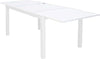 DEXTER---set-tavolo-giardino-rettangolare-allungabile-160/240x90-con-6-sedie-in-alluminio-bianco-e-textilene-da-esterno-Bianco-Milani-Home