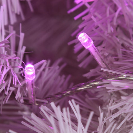 Luci di natale catena a led Porpora per interno ed esterno con giochi luce 96 Led