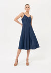 Fracomina Abito donna mini dress plisse' bluedenim