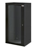 Armadio Rack 19'' a muro 22U sezione unica P 600mm Porta Grigliata Nero