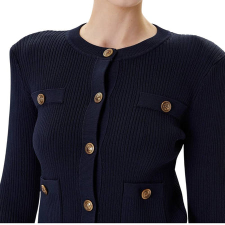 Guess cardigan blu maglia a costine EMMIE W5YR09Z0130G7V2