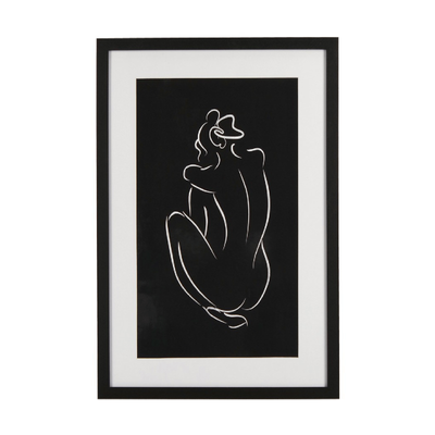 Quadro refined 40 x 60 con stampa su carta, vetro, mdf e cornice mdf