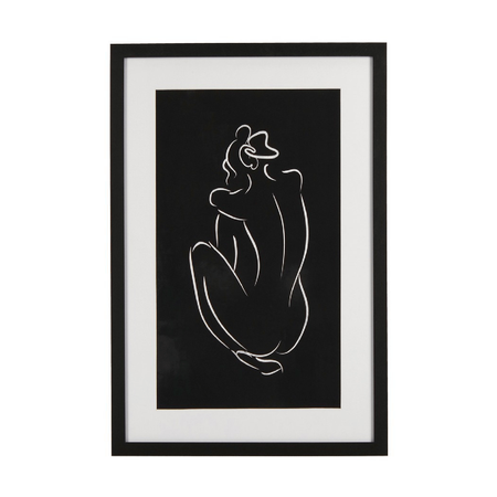 Quadro refined 40 x 60 con stampa su carta, vetro, mdf e cornice mdf