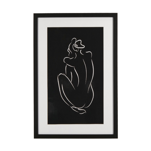 Quadro refined 40 x 60 con stampa su carta, vetro, mdf e cornice mdf