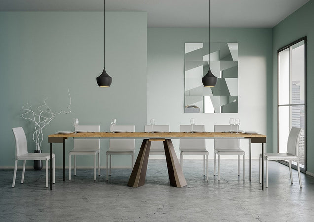 Tavolo consolle "Bergamo" allungabile in legno per sala da pranzo