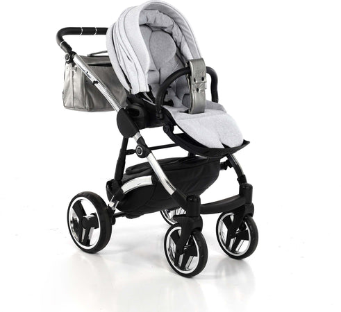 Diamond Shine 3 in 1 Ecopelle / Tessuto Grigio Glitter Navicella Silver / Telaio Cromato Prima infanzia/Passeggini carrozzine e accessori/Passeggini e carrozzine/Sistemi modulari La Casa Del Bebè - Napoli, Commerciovirtuoso.it