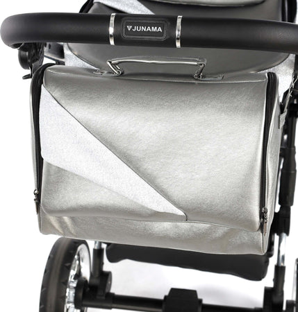 Diamond Shine 3 in 1 Ecopelle / Tessuto Grigio Glitter Navicella Silver / Telaio Cromato Prima infanzia/Passeggini carrozzine e accessori/Passeggini e carrozzine/Sistemi modulari La Casa Del Bebè - Napoli, Commerciovirtuoso.it