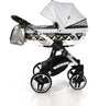 Diamond Shine 3 in 1 Ecopelle / Tessuto Grigio Glitter Navicella Silver / Telaio Cromato Prima infanzia/Passeggini carrozzine e accessori/Passeggini e carrozzine/Sistemi modulari La Casa Del Bebè - Napoli, Commerciovirtuoso.it
