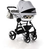 Diamond Shine 3 in 1 Ecopelle / Tessuto Grigio Glitter Navicella Silver / Telaio Cromato Prima infanzia/Passeggini carrozzine e accessori/Passeggini e carrozzine/Sistemi modulari La Casa Del Bebè - Napoli, Commerciovirtuoso.it