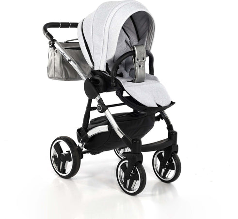 Diamond Shine 3 in 1 Ecopelle / Tessuto Grigio Glitter Navicella Silver / Telaio Cromato Prima infanzia/Passeggini carrozzine e accessori/Passeggini e carrozzine/Sistemi modulari La Casa Del Bebè - Napoli, Commerciovirtuoso.it
