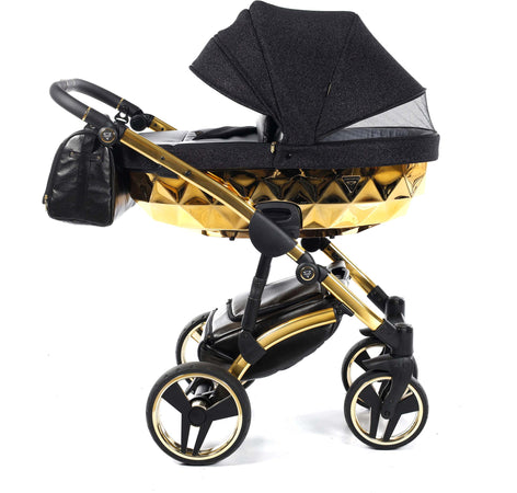 Diamond Shine 3 in 1 Ecopelle / Tessuto Nero Glitter Navicella e Telaio Oro Giallo Prima infanzia/Passeggini carrozzine e accessori/Passeggini e carrozzine/Sistemi modulari La Casa Del Bebè - Napoli, Commerciovirtuoso.it