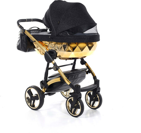 Diamond Shine 3 in 1 Ecopelle / Tessuto Nero Glitter Navicella e Telaio Oro Giallo Prima infanzia/Passeggini carrozzine e accessori/Passeggini e carrozzine/Sistemi modulari La Casa Del Bebè - Napoli, Commerciovirtuoso.it