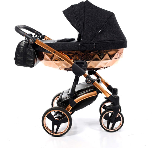 Diamond Shine 3 in 1 Ecopelle / Tessuto Nero Glitter Navicella e Telaio Oro Rosa Prima infanzia/Passeggini carrozzine e accessori/Passeggini e carrozzine/Sistemi modulari La Casa Del Bebè - Napoli, Commerciovirtuoso.it