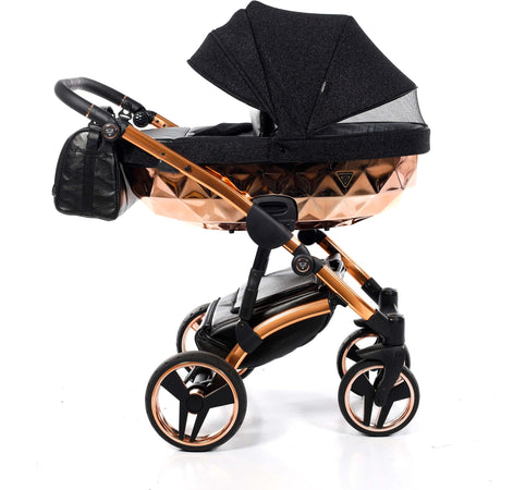 Diamond Shine 3 in 1 Ecopelle / Tessuto Nero Glitter Navicella e Telaio Oro Rosa Prima infanzia/Passeggini carrozzine e accessori/Passeggini e carrozzine/Sistemi modulari La Casa Del Bebè - Napoli, Commerciovirtuoso.it