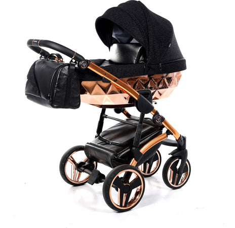 Diamond Shine 3 in 1 Ecopelle / Tessuto Nero Glitter Navicella e Telaio Oro Rosa Prima infanzia/Passeggini carrozzine e accessori/Passeggini e carrozzine/Sistemi modulari La Casa Del Bebè - Napoli, Commerciovirtuoso.it