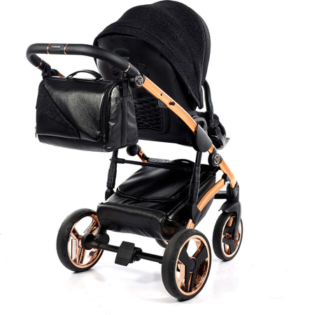 Diamond Shine 3 in 1 Ecopelle / Tessuto Nero Glitter Navicella e Telaio Oro Rosa Prima infanzia/Passeggini carrozzine e accessori/Passeggini e carrozzine/Sistemi modulari La Casa Del Bebè - Napoli, Commerciovirtuoso.it