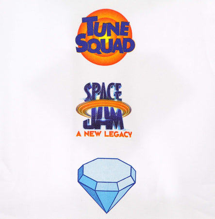 DIAMOND-SUPPLY-Felpa-Cappuccio-Uomo-Hook-Shot-Hoodie-X-Space-Jam-2-White-da-uomo