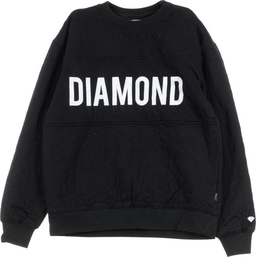 DIAMOND-SUPPLY-Felpa-Girocollo-Uomo-Quilted-Crewneck-Black-da-uomo