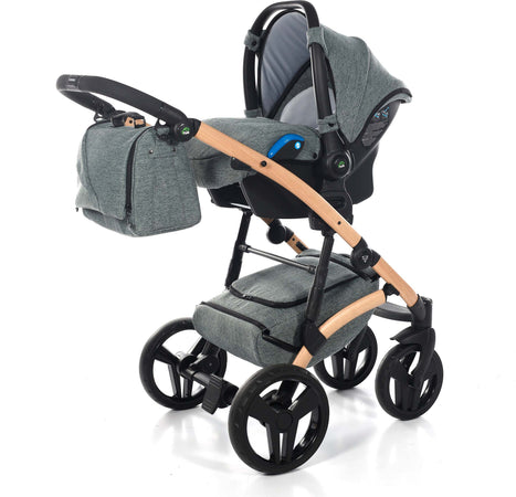 Diamond Vegan 3 in 1 Verde Melange Telaio Rosa anelli e cerchi Nero Prima infanzia/Passeggini carrozzine e accessori/Passeggini e carrozzine/Sistemi modulari La Casa Del Bebè - Napoli, Commerciovirtuoso.it