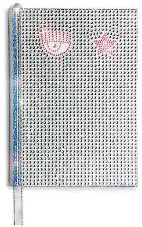 Diario Scuola 16 Mesi, Chiara Ferragni, 2023-2024, Argento Con Strass