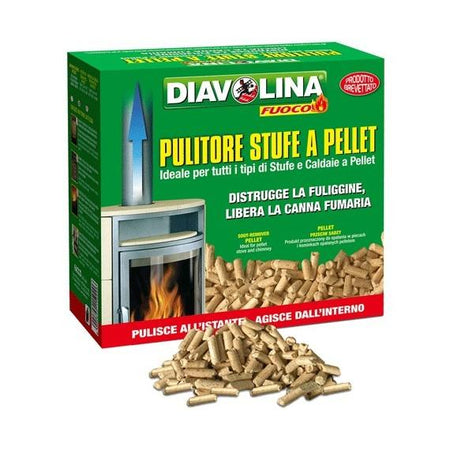 Pellet spazzacamino pulitore mangia fuliggine per stufe e caldaie kg 1,5