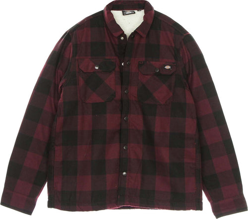 DICKIES-Camicia-Imbottita-Uomo-Sherpa-Lined-Sacramento-Maroon-da-uomo
