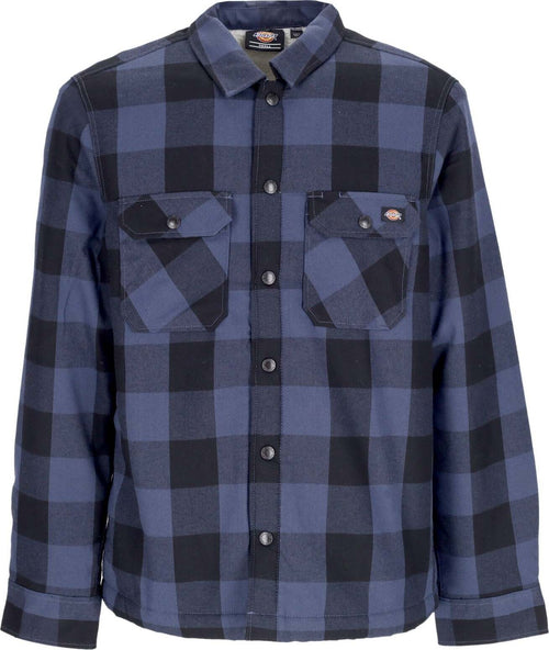 DICKIES-Camicia-Imbottita-Uomo-Sherpa-Lined-Sacramento-Navy-Blue-da-uomo