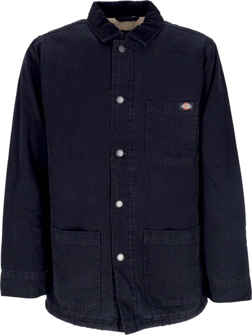 DICKIES-Giacca-Workwear-Uomo-Duck-Canvas-Chore-Coat-Stone-Washed-Black-da-uomo