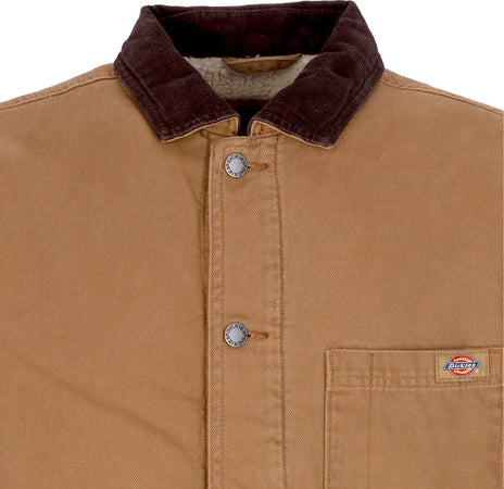 DICKIES-Giacca-Workwear-Uomo-Duck-Canvas-Chore-Coat-Stone-Washed-Brown-Duck-da-uomo