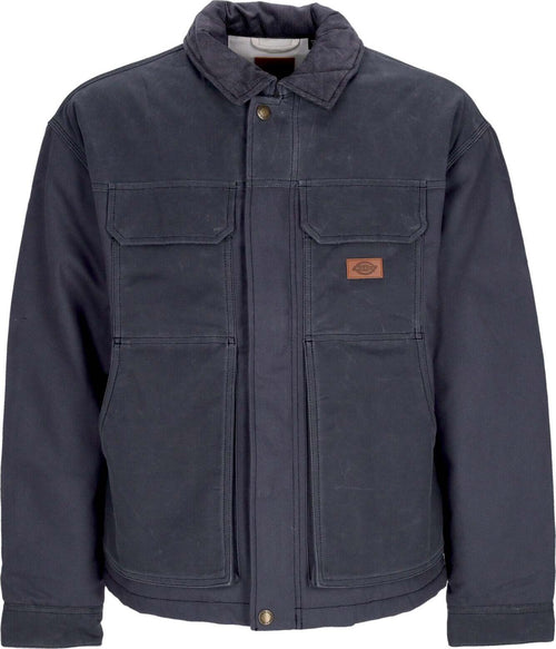 DICKIES-Giubbotto-Uomo-Lucas-Waxed-Pocket-Front-Jacket-Charcoal-Grey-da-uomo