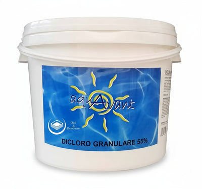Dicloro Granulare 55% AQUAVANT by Astral Cloro per piscina in polvere altamente solubile per Piscine Prodotti chimici per piscine Sicily Pool - Acireale, Commerciovirtuoso.it