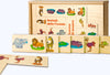 Dida - Domino Animali della Foresta - Domino in Legno per Bambini Gioco da Tavolo composto da 28 Grandi Tessere Decorate in Scatola di Legno Gioco Educativo che Stimola le Capacitò di Associazione Concentrazione e l'Apprendimento delle Regole
