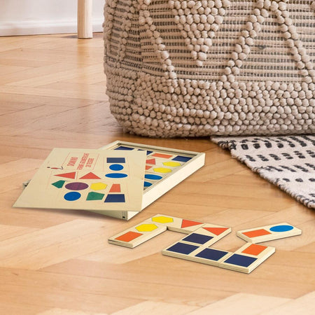 Dida - Domino Forme Geometriche - In Legno Per Bambini Gioco Da Tavolo