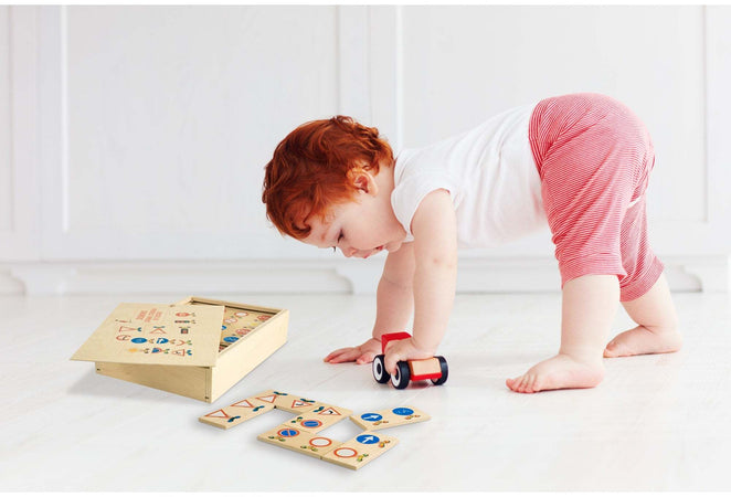 Dida - Domino Segnali Stradali 78 Pz - In Legno Per Bambini Gioco Da Tavolo