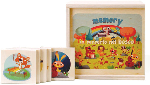 Dida - Memory in Legno Animali in Concerto Nel Bosco per Bambini 2 + A
