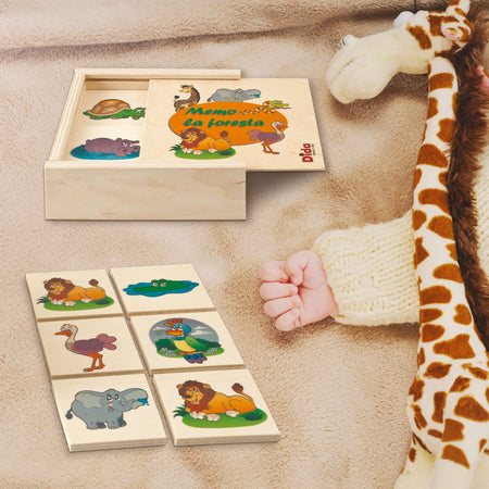 Dida - Memory Legno Animali Della Foresta - Gioco Per Bambini 2+