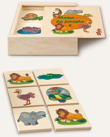 Dida - Memory Legno Animali Della Foresta - Gioco Per Bambini 2+