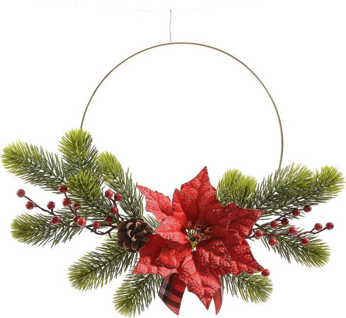 Dietro porta natalizio con bacche e pigne per albero o dietro porta Ø 40 cm Casa e cucina/Decorazioni per interni/Addobbi e decorazioni per ricorrenze/Decorazioni natalizie/Orpelli e festoni MagiediNatale.it - Altamura, Commerciovirtuoso.it