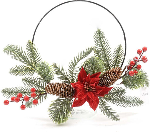 Dietro porta natalizio con bacche e pigne per albero o dietro porta 50 x 35 cm Casa e cucina/Decorazioni per interni/Addobbi e decorazioni per ricorrenze/Decorazioni natalizie/Orpelli e festoni MagiediNatale.it - Altamura, Commerciovirtuoso.it