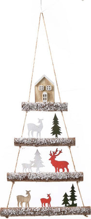 Dietro porta natalizio in legno innevato con immagini natalizie h 46cm Casa e cucina/Decorazioni per interni/Addobbi e decorazioni per ricorrenze/Decorazioni natalizie/Orpelli e festoni MagiediNatale.it - Altamura, Commerciovirtuoso.it